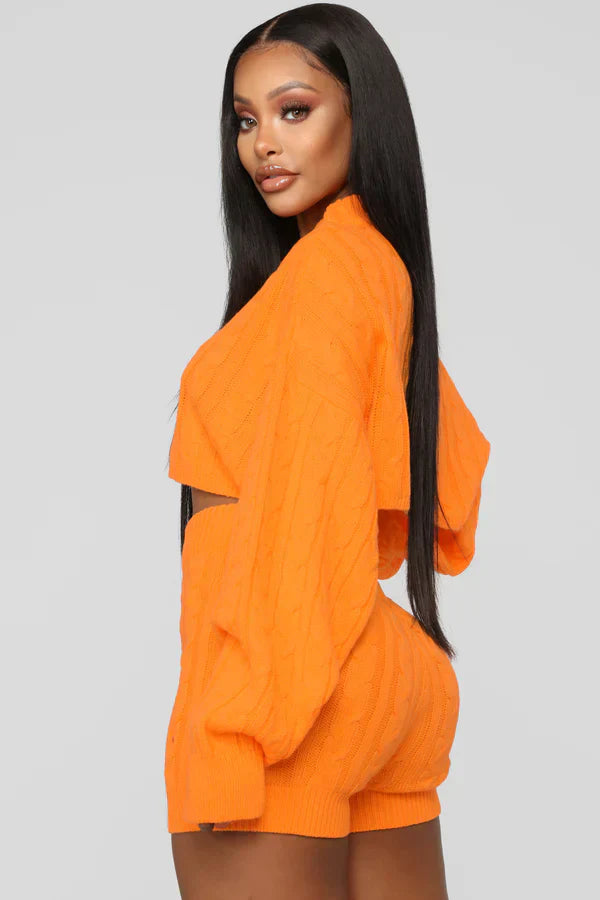 Haley Croped Sweater 2 Piece Set