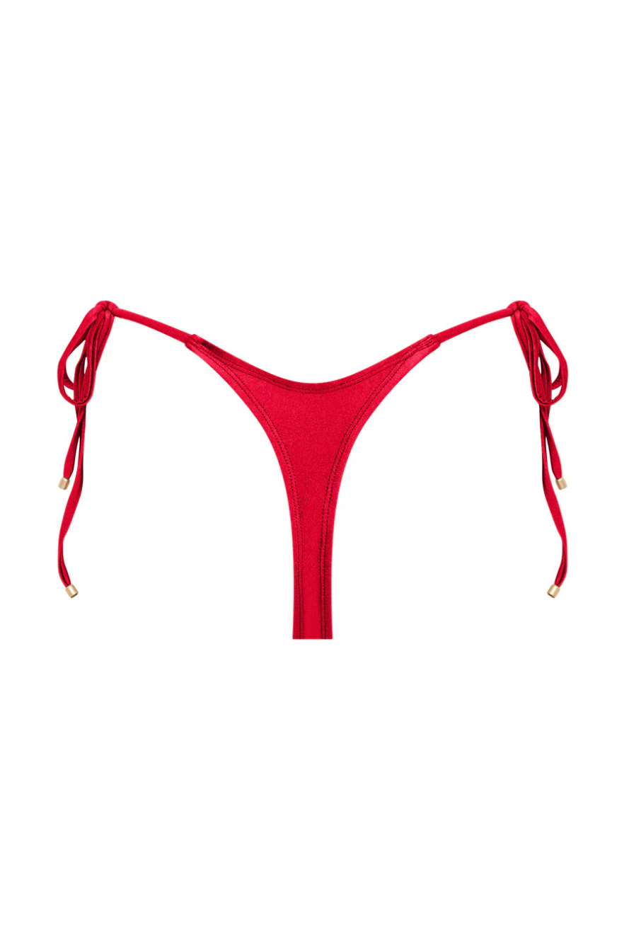 Madison Tie-Side Minimal Thong - Red