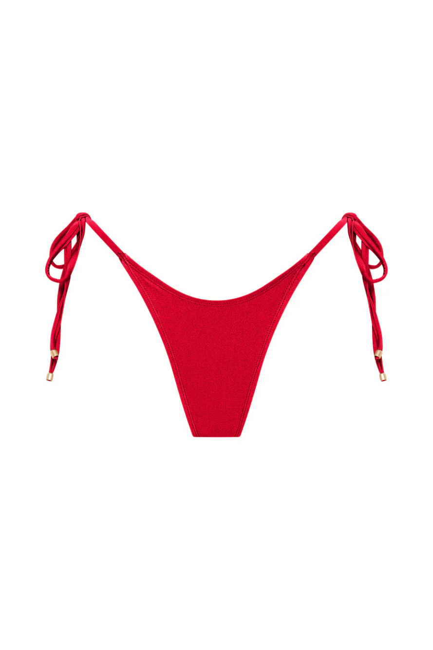 Madison Tie-Side Minimal Thong - Red