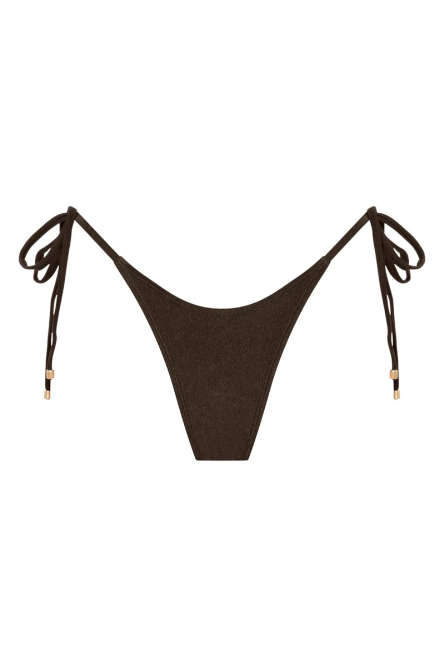 Zaya Tie-Side Minimal Thong - Chocolate