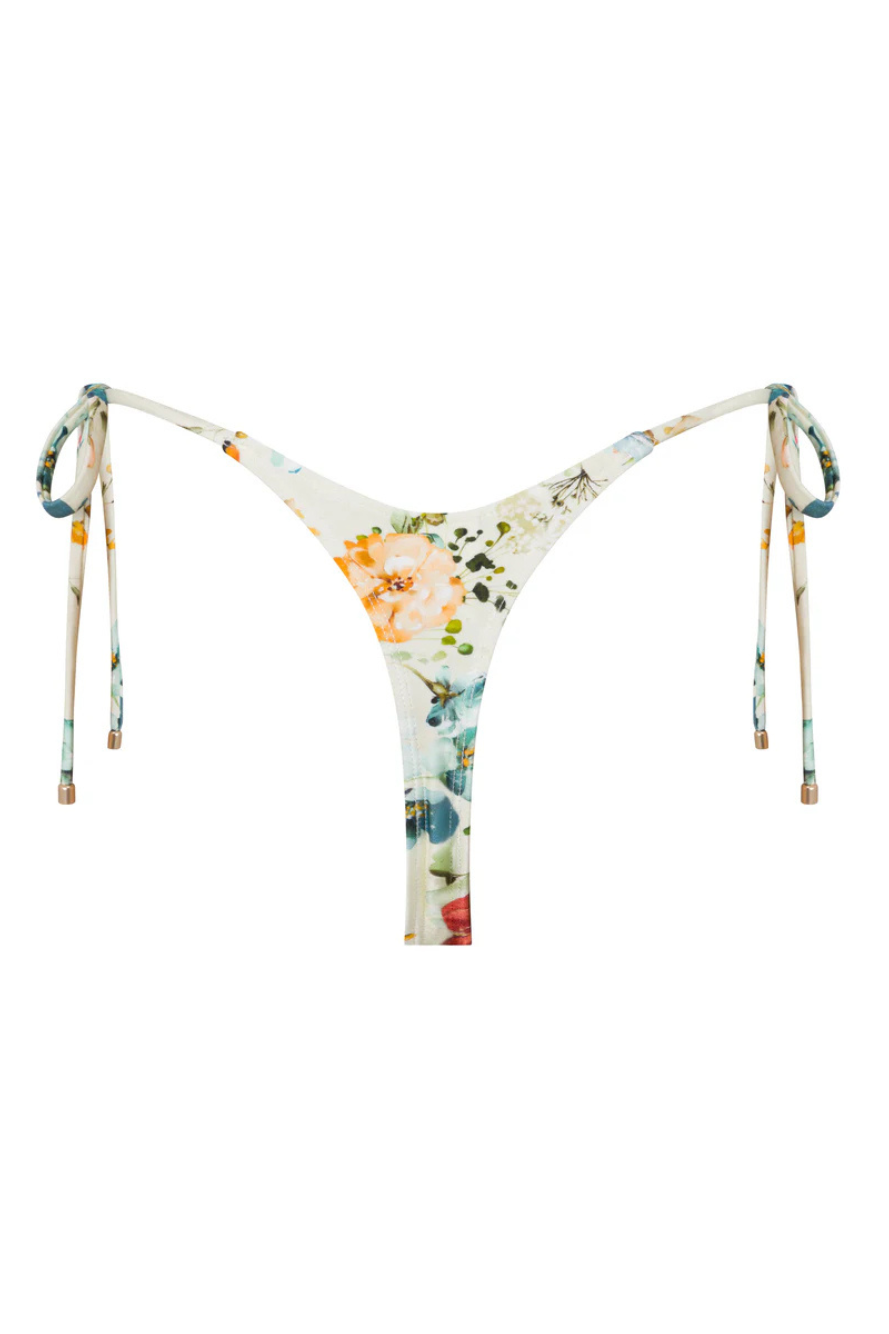 Madison Tie-Side Minimal Thong - Floral