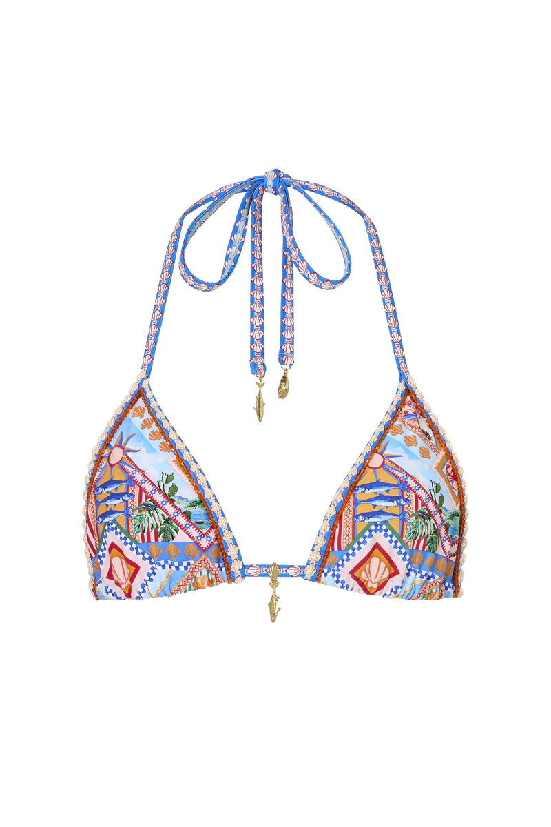 Rosalia Halter Triangle Bikini Top