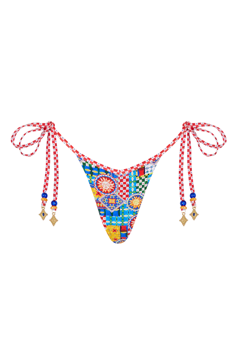 Riviera Tie Side Thong Bikini Bottom