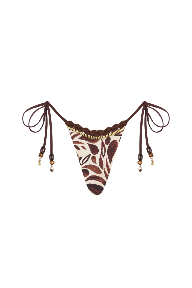 Zahara Tie-Side Thong Bikini Bottom