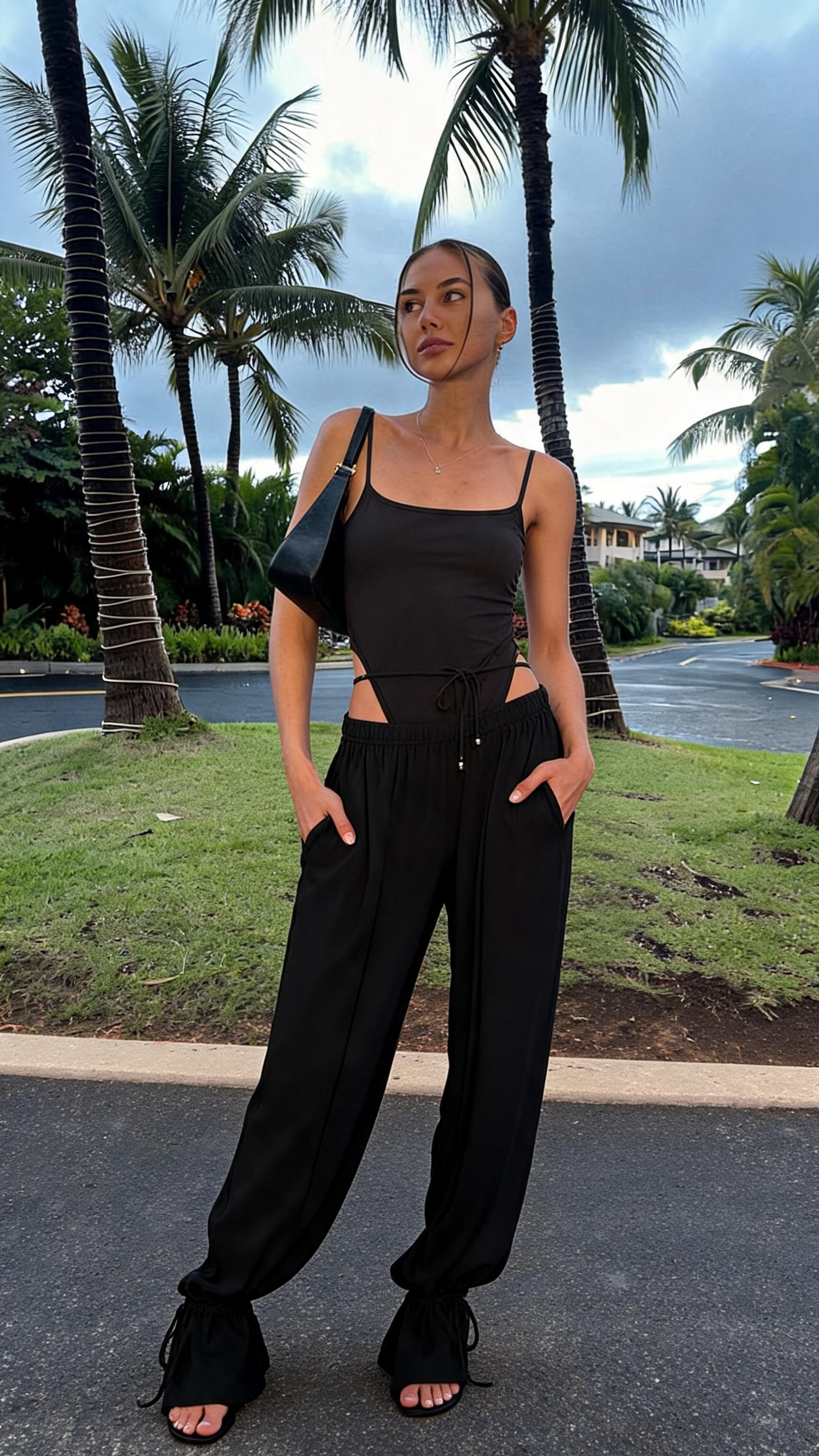 Gaia One-Piece Swimsuit & Wide-Leg Pants Set