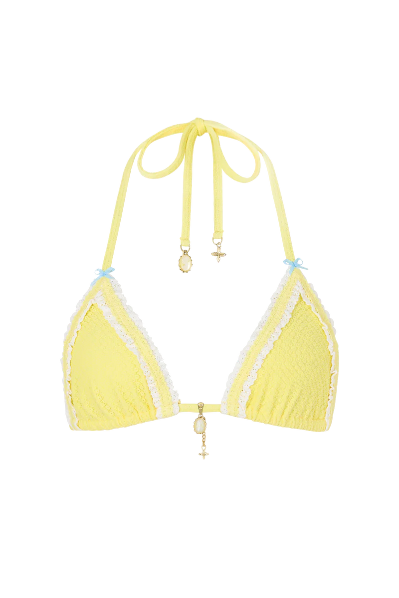 Limoncello Halter Triangle Bikini Top
