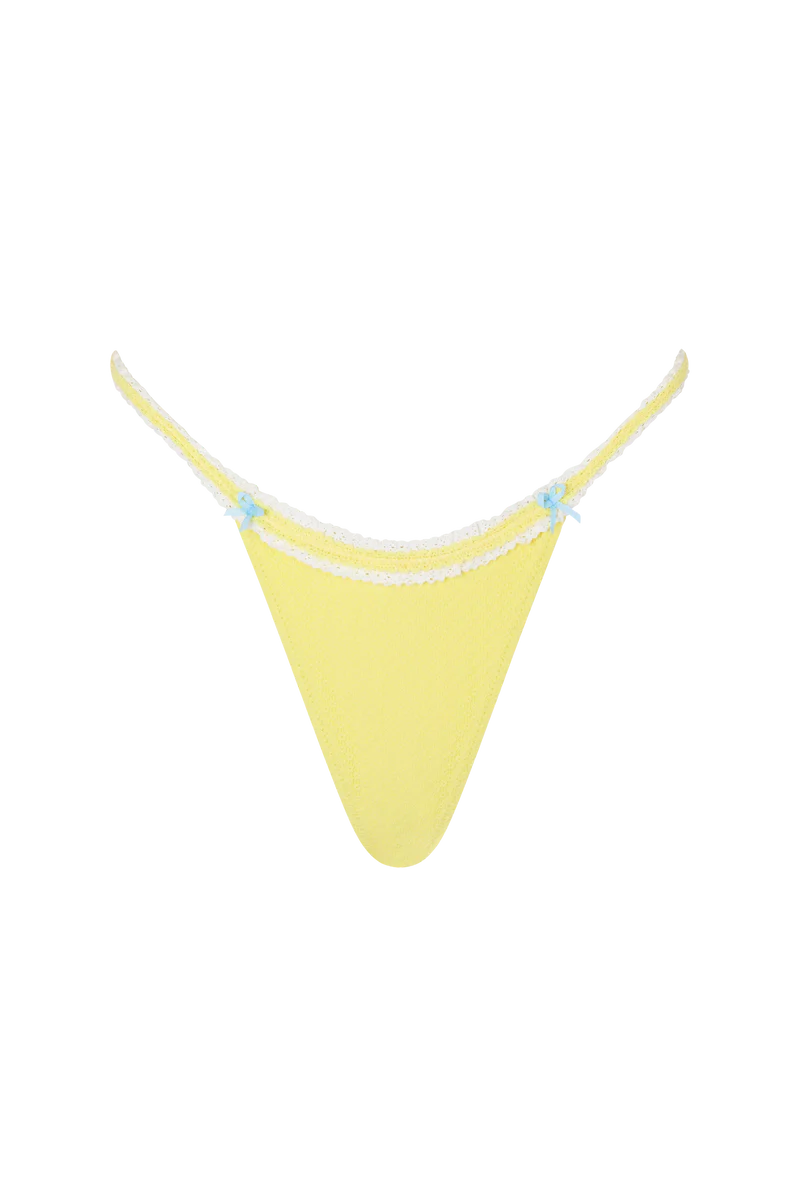 Limoncello High Cut Thong Bikini Bottom