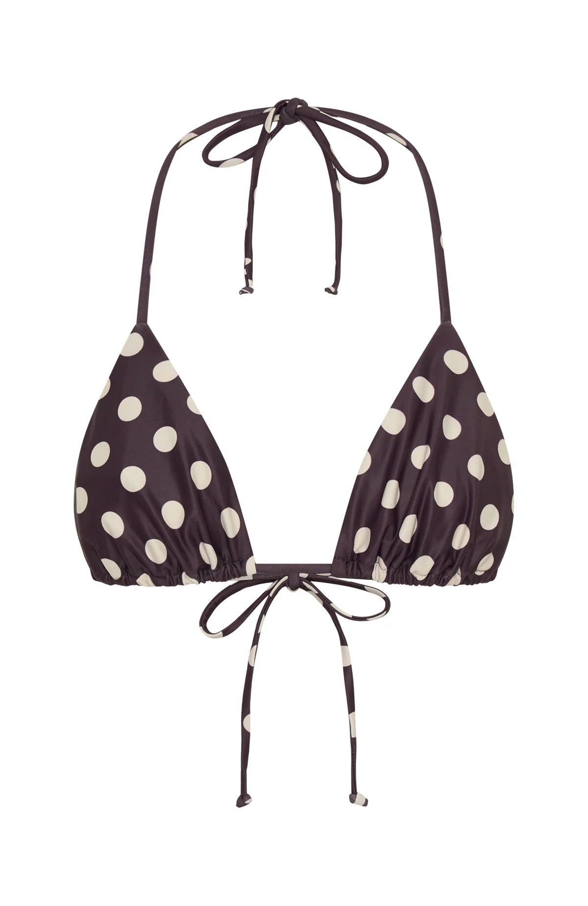 Monaco Polka Dot Triangle Tie Bikini Top